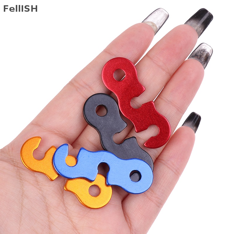 Bộ 10 Móc Khóa Dây Lều Cắm Trại Hình Chữ S 439br Tùy Chỉnh Tiện Dụng