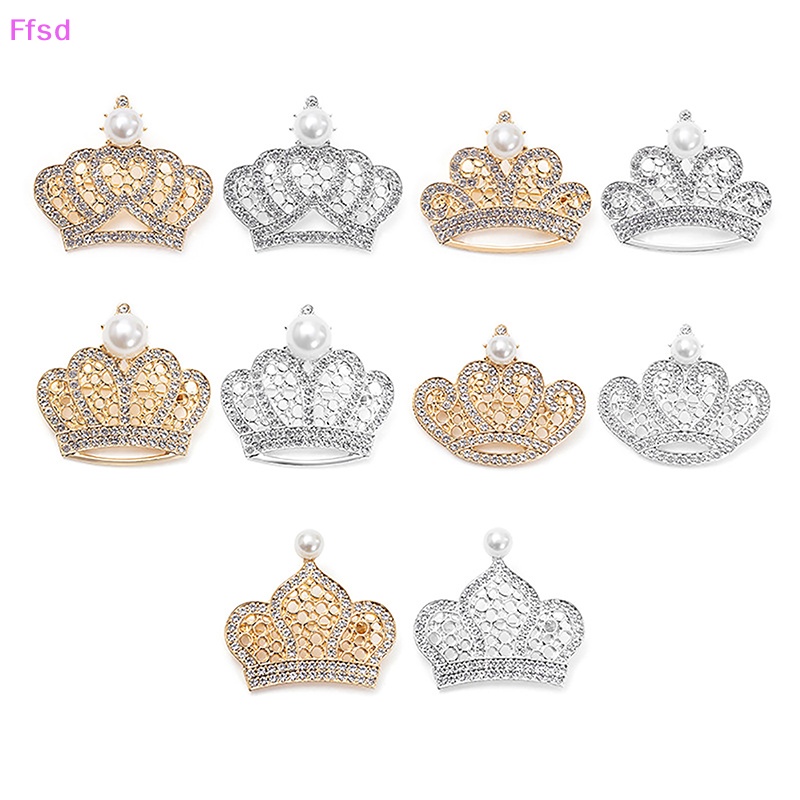 Ghim Cài Áo Hình Vương Miện Đính Đá Màu Vàng / Bạc Thời Trang Cho Nữ