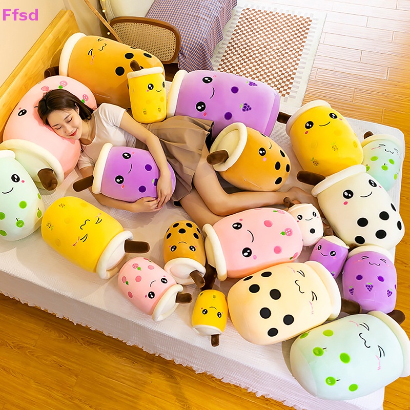 {Ffsd} Đồ Chơi Nhồi Bông Mềm Mại Hình Trà Sữa Boba Uống Trà Sữa Cho Bé * Bán Chạy