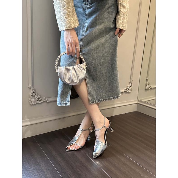 Giày Sandal Cao Gót Mũi Nhọn Thời Trang Mùa Hè 2023 Dành Cho Nữ