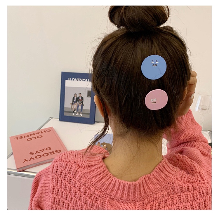 Bộ 2 Kẹp Tóc Hình Mặt Cười Dễ Thương Phong Cách Hàn Quốc