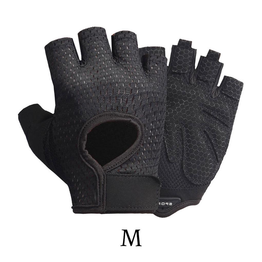 1 Đôi Găng Tay Thể Thao Nửa Ngón Chống Sốc Chống Trượt Co Giãn Bảo Vệ Khi Lái Xe