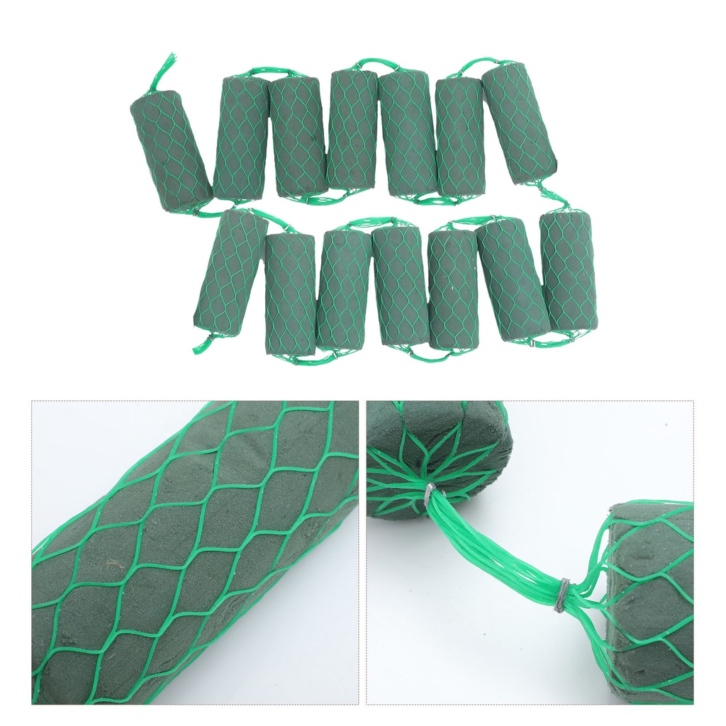 Đất Sét Nhựa Hình Bông Hoa 13X5.5cm Màu Xanh Lá Dùng Trang Trí Đám Cưới