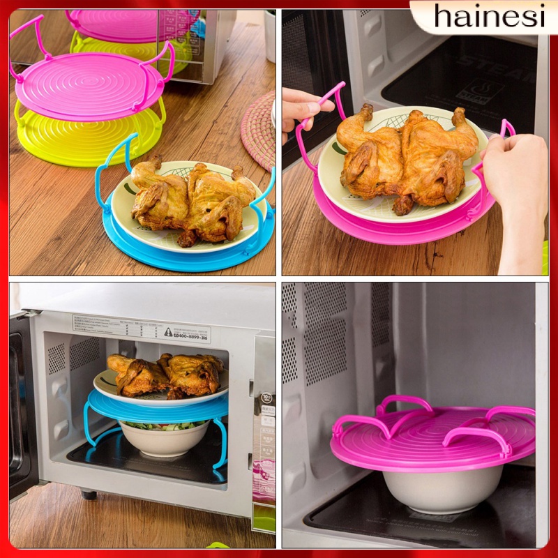 Vegetable Tray Serving Round Kitchen Dish Steamer Splatter Cover Steaming Bowls Rack Heating 3 Pcs