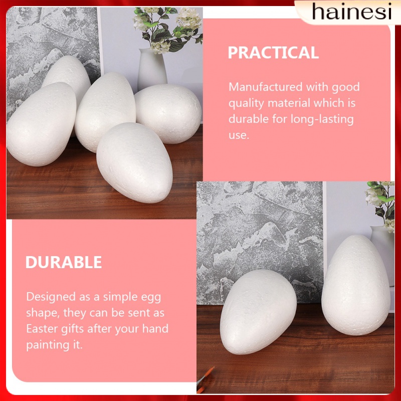 Set 12 Khối Xốp Hình Trứng Phục Sinh Màu Trắng Dùng Để Trang Trí