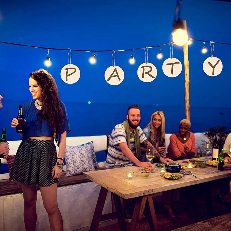 Set 50 Lát Gỗ Tròn Trơn Có Lỗ Treo (4 Inch)