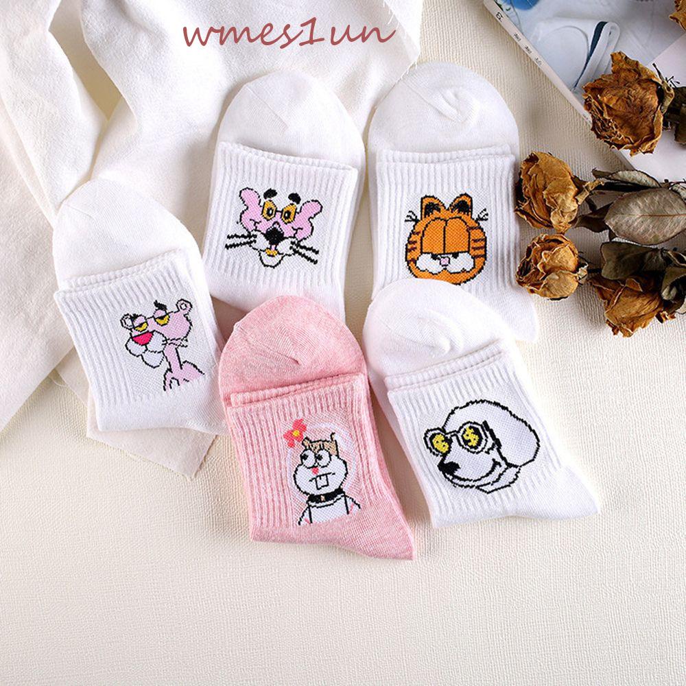 Vớ Cotton Cao Cấp Thấm Hút Mồ Hôi In Họa Tiết Nhân Vật Hoạt Hình Pink Panther 15H Chất Lượng Cao Cho Nữ