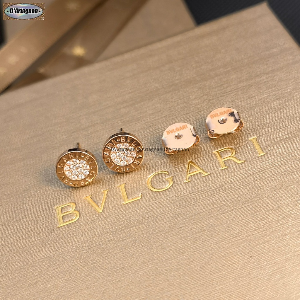 'Boutique Spot'BV Bông tai kim cương Rose Gold Stud  Đồng mạ vàng với thép in chất lượng cao Hàn Quốc 2023 Mới tái tạo thanh lịch Vintage Thời trang Không phai 925 Bạc Pin Bông tai cho phụ nữ