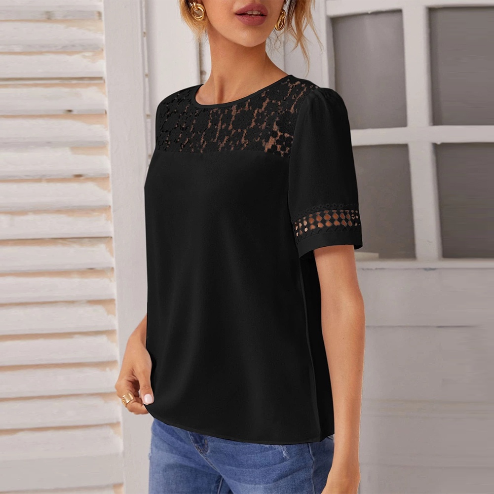 Áo Thun Tay Ngắn Cổ Tròn Màu Sắc Thời Trang Mùa Hè Cho Nữ