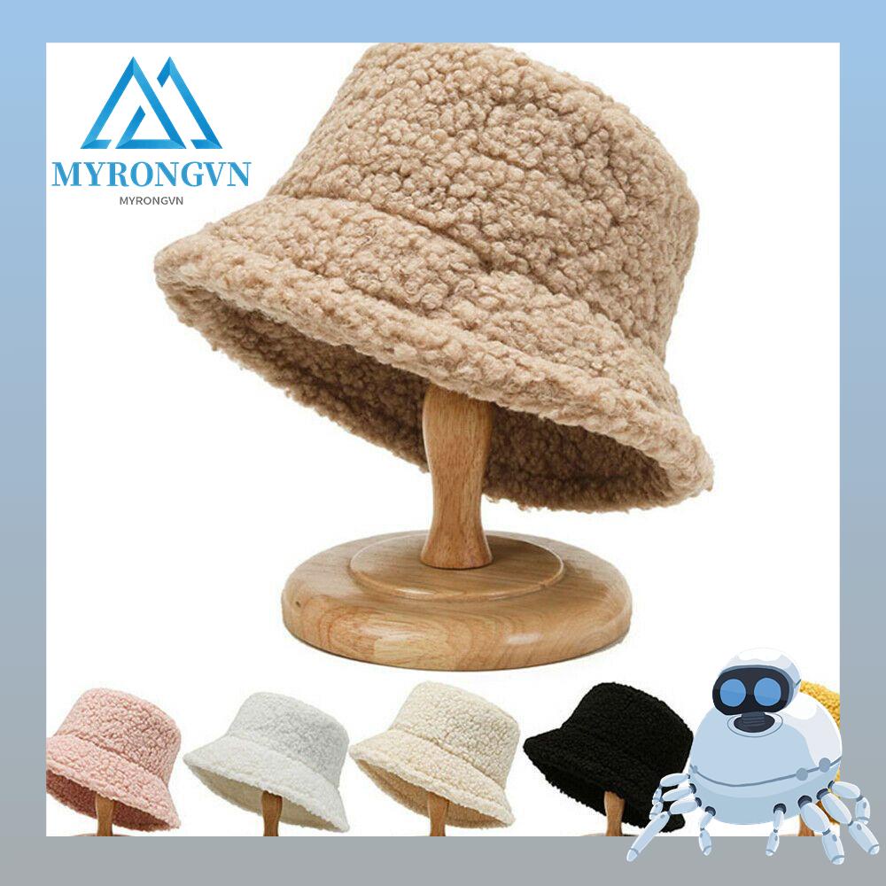 Mũ Bucket Chất Liệu Lông Cừu Ấm Áp Thời Trang Cho Nam Nữ