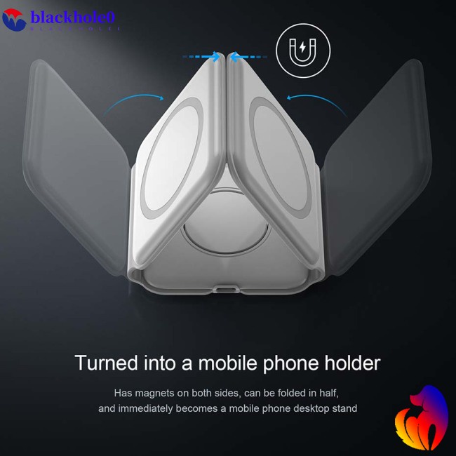 Bộ Sạc Không Dây 15W Hai Chiều 3 Trong 1 Có Nam Châm Loại USB-C