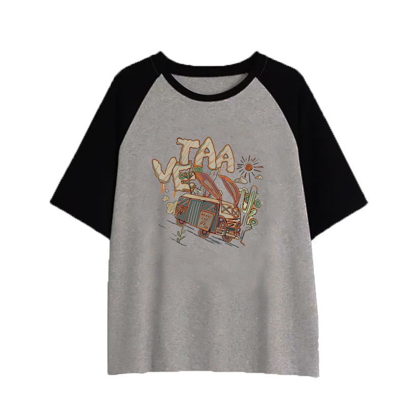 NRVP Áo Thun 100% Cotton Tay NgắN In Hoạ TiếT ĐộC ĐáO Phong CáCh HàN QuốC 2023