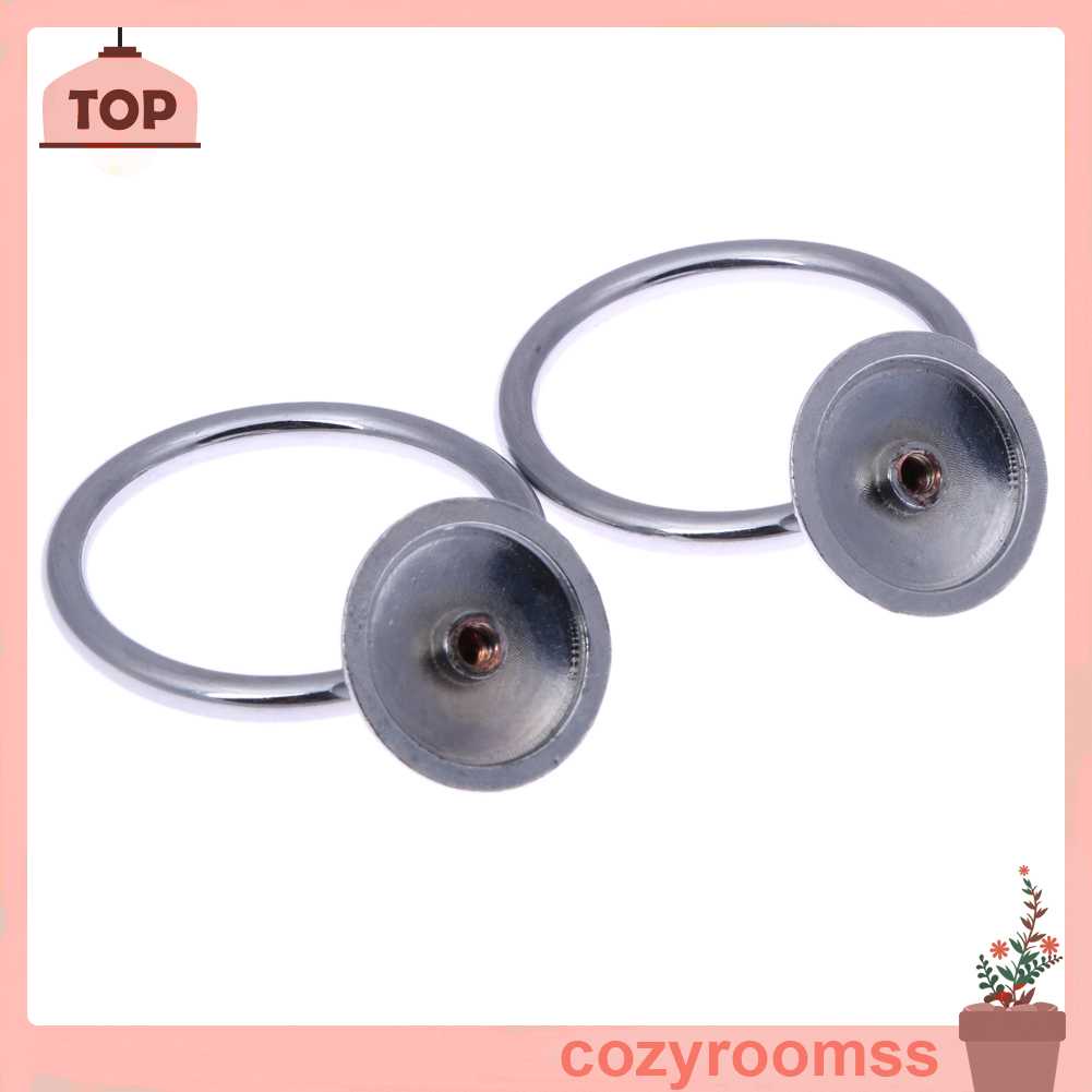 Set 2 Tay Nắm Ngăn Kéo Tủ Hình Tròn Bằng Thép Không Gỉ Chất Lượng Cao