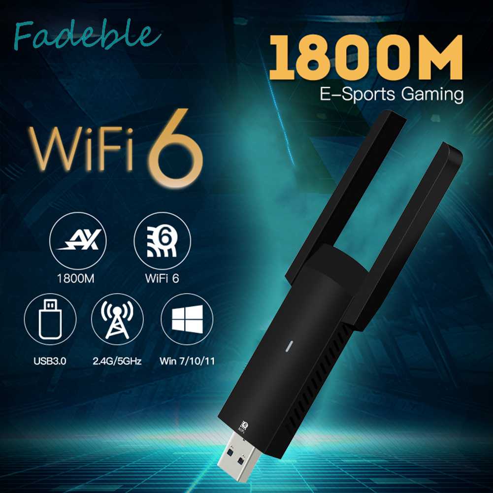 Thẻ Mạng WiFi 6 Cổng Usb 3.0 FU-AX1800 1800Mbps 2.4G / 5G Cho Máy Tính
