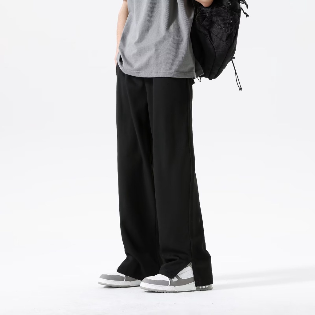 Quần Dài Thể Thao Dáng Suông Rộng Xẻ Tà Kiểu Đường Phố Mỹ Thời Trang Mùa Xuân Cho Nam