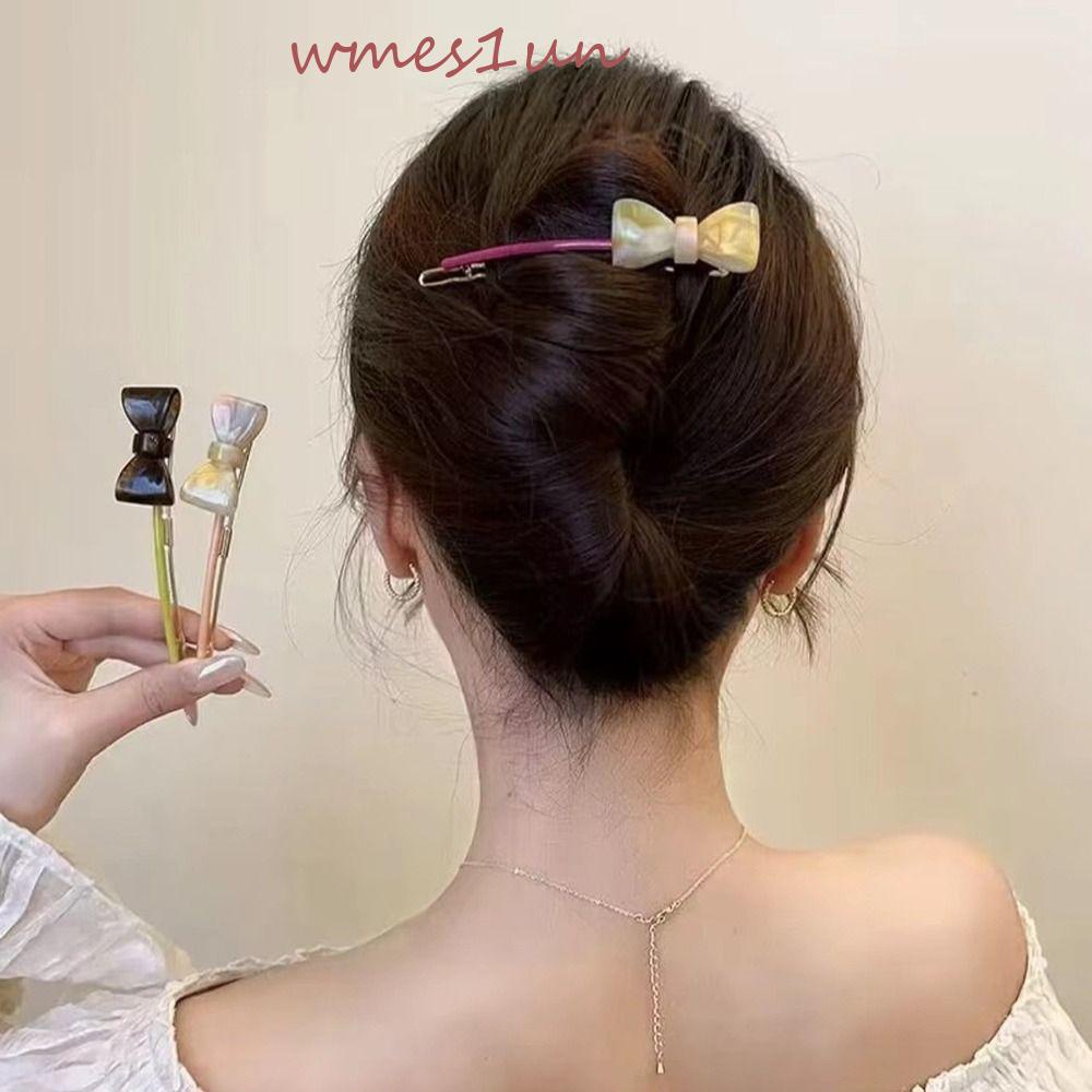 Kẹp Tóc Hình Nơ 15H Phong Cách Retro Ngọt Ngào Cho Nữ