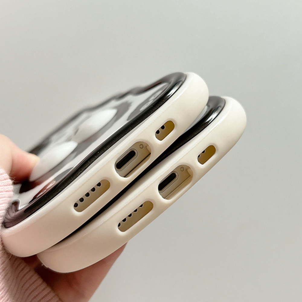Ốp Điện Thoại Màu Đen Họa Tiết Hoạt Hình 3D Cho iPhone 14 Pro Max 14 13 Pro Max 12 Pro Max 11