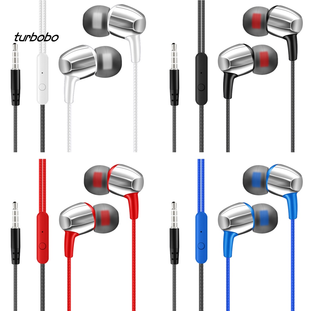 Tai Nghe Nhét Tai Jack 3.5mm Bass Trầm Có Micro Thiết Kế Thể Thao Thời Trang Điện Thoại