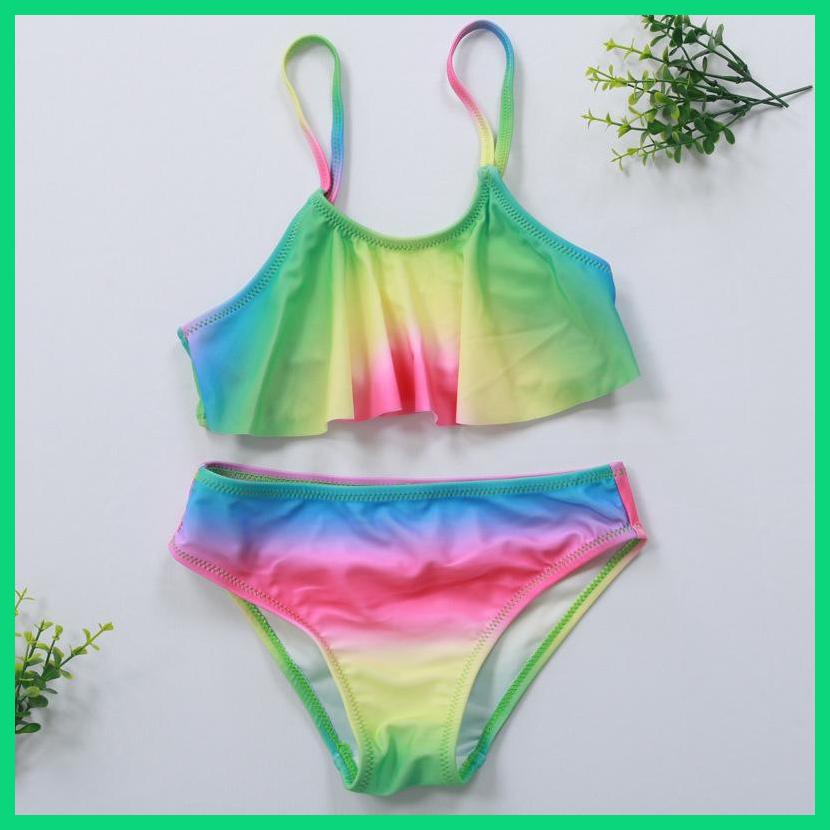 Bộ Đồ Bơi Dáng Ôm Màu Gradient Họa Tiết Lá Cây Mềm Mại Thoáng Khí Thời Trang Cho Nữ