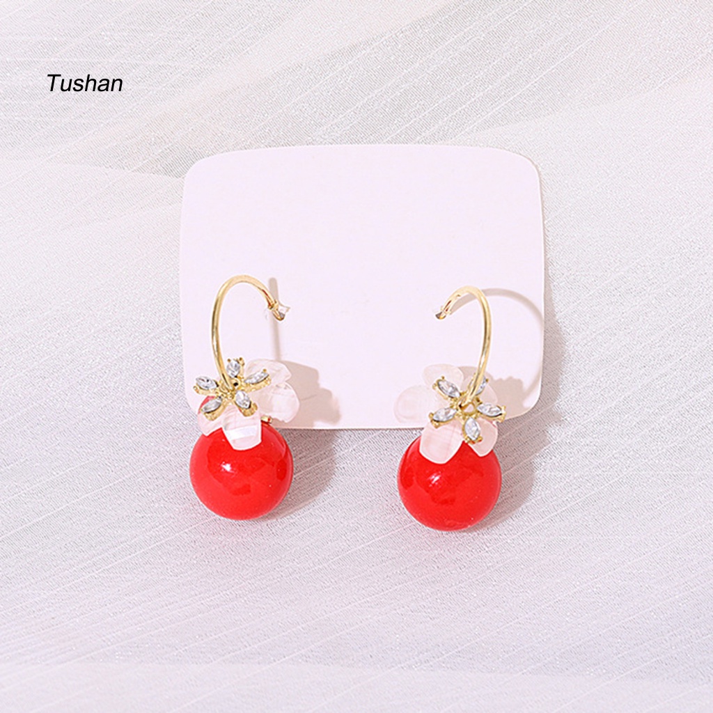 1 Đôi Bông Tai Tua Rua Đính Hạt Thanh Lịch Dành Cho Nữ