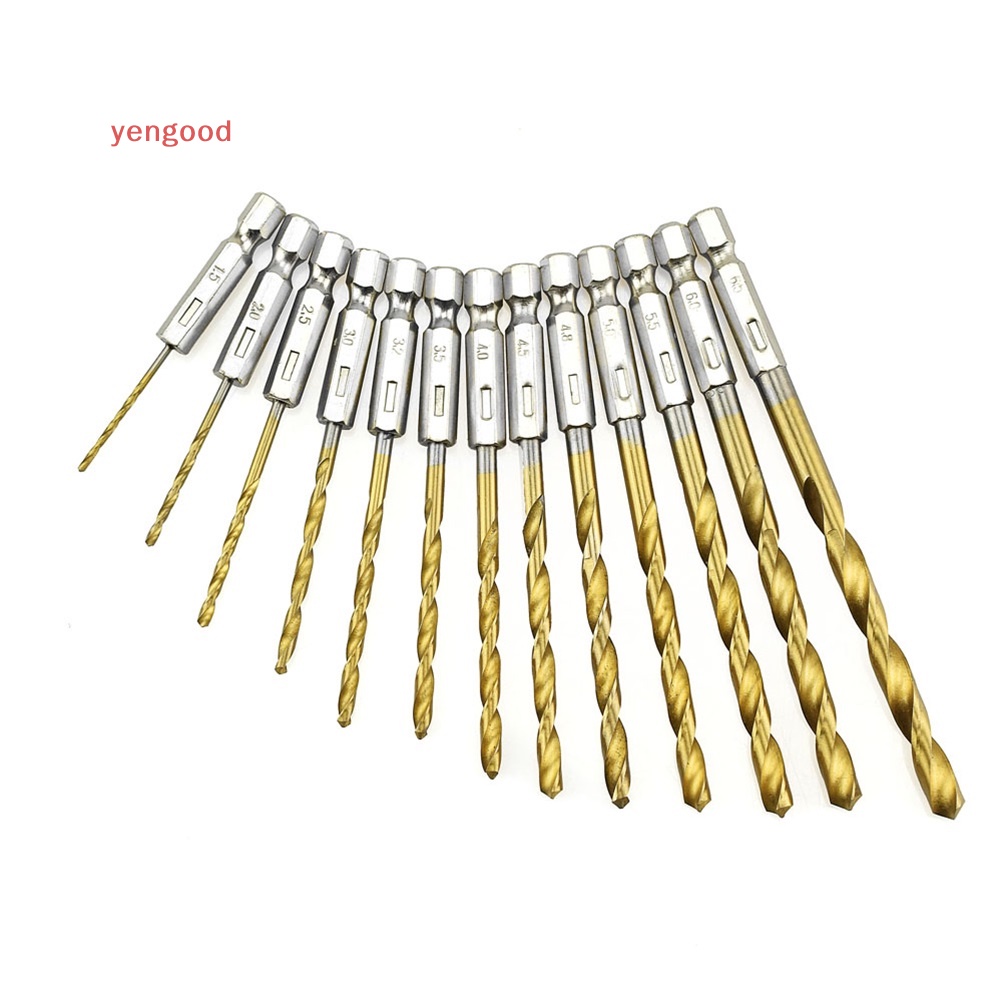 Bộ 13 Mũi Khoan Xoắn Bằng Vonfram Cacbua Phủ Titan Chất Lượng Cao