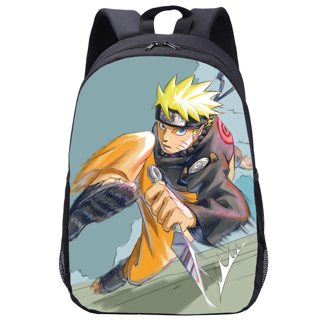 Ba Lô Đi Học Cỡ Lớn In Họa Tiết Hoạt Hình Naruto Cho Bé