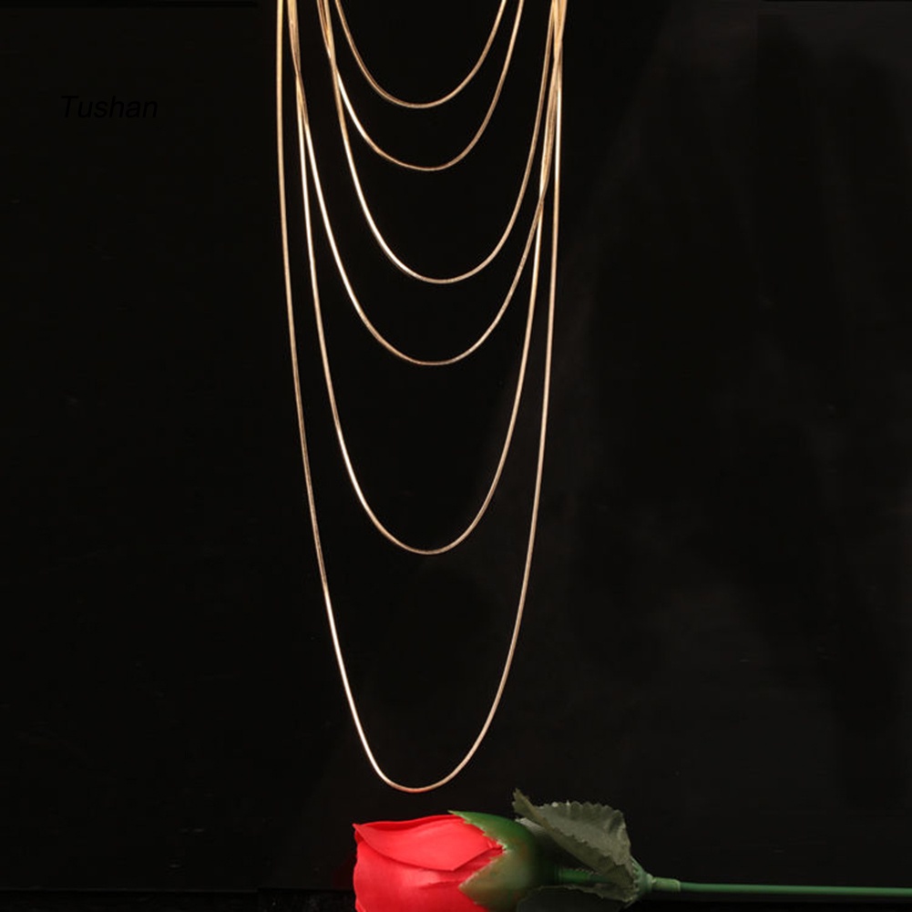 Vòng cổ Mạ Vàng 1mm Dài 18-30 Inch Phong Cách Punk Cá Tính