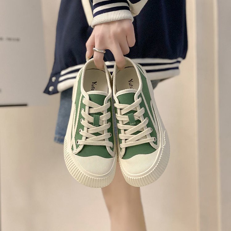 Pu Giày Thể Thao Vải canvas Đế Dày Thời Trang Cá Tính Cho Nữ