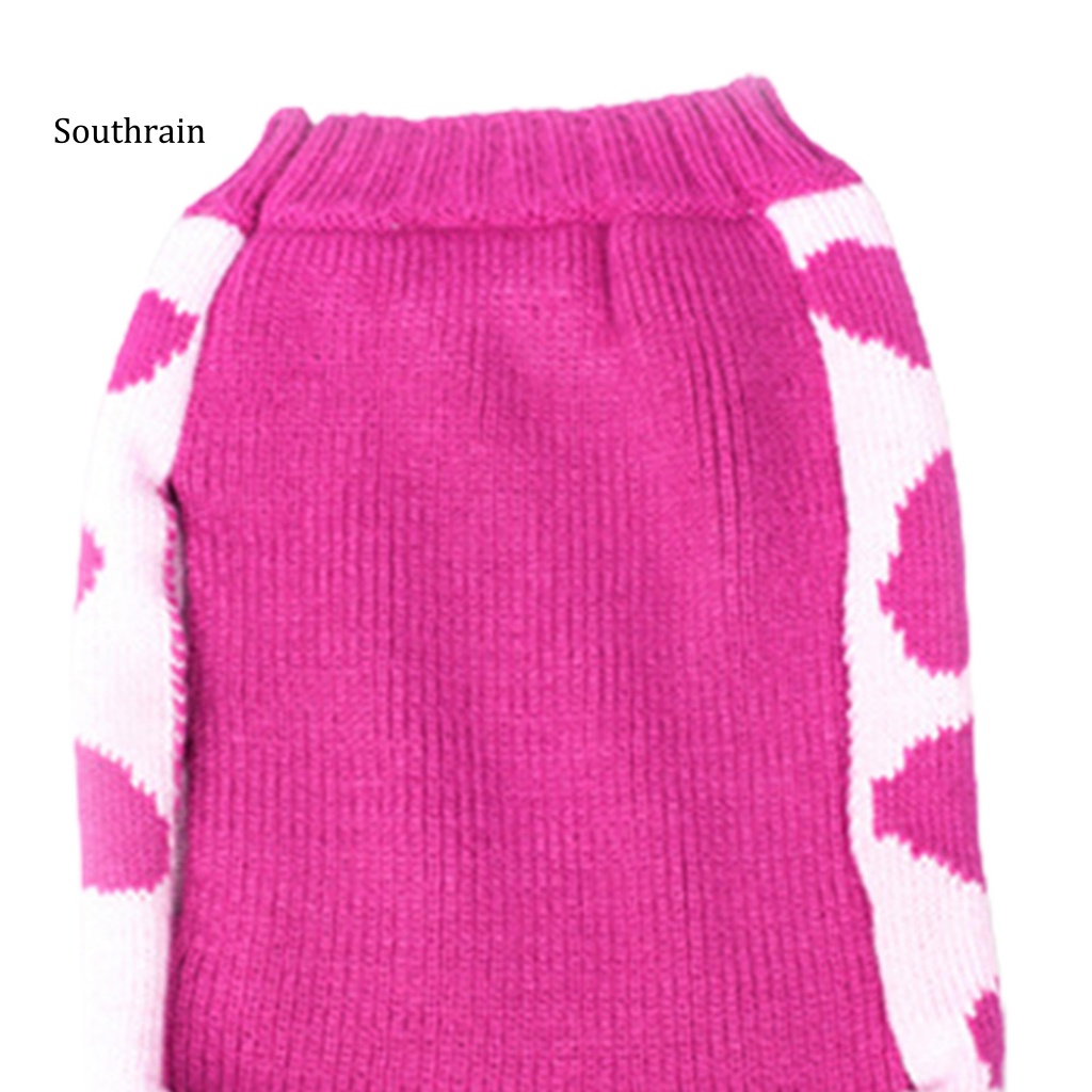 Áo Sweater Dệt Kim Chống Gió In Hình Trái Tim Có Thể Giặt Sạch Cho Cún Cưng