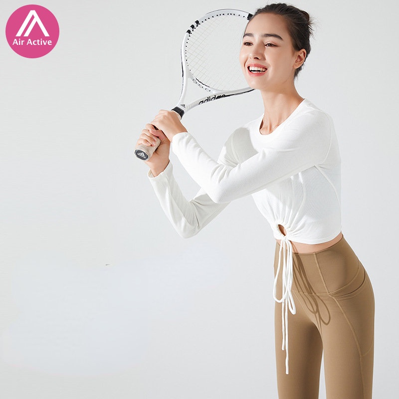 Áo Croptop Thể Thao Dài Tay Có Thể Điều Chỉnh Kích Cỡ