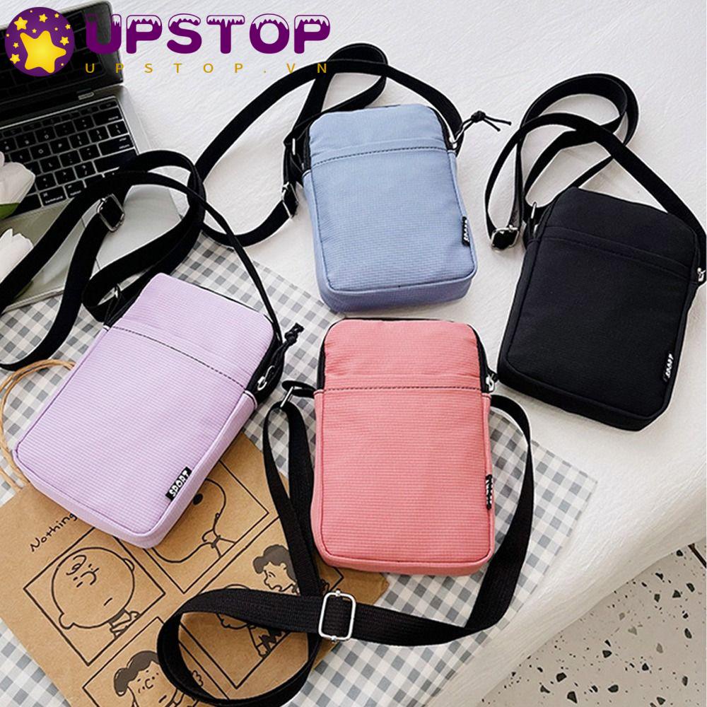 Túi Xách Đeo Vai Vải Bạt Có Khóa Kéo Đơn Giản