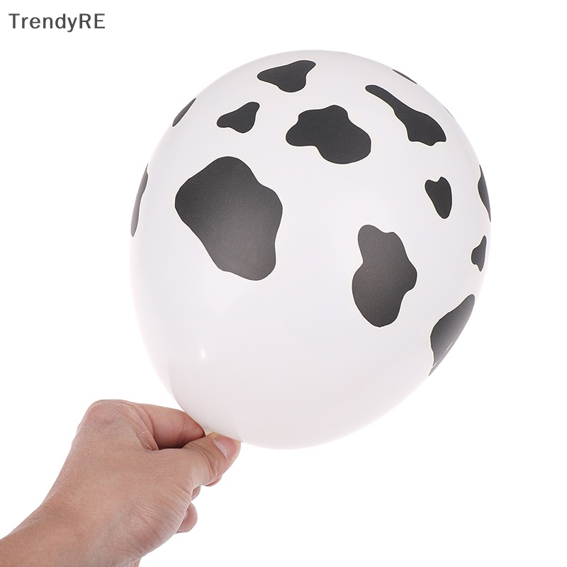 Set 10 Bong Bóng 12 inch Hình Bò Sữa Trang Trí Tiệc