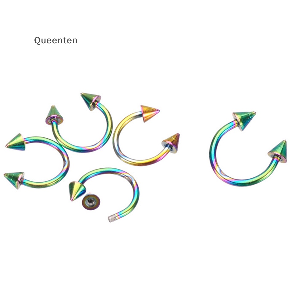 1 X Khuyên Mũi Thép Không Gỉ Trang Sức Cho Cơ Thể Móng Ngựa QT