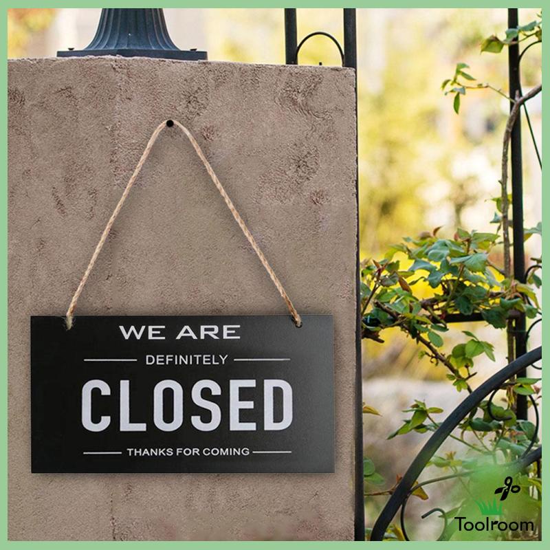 [Toolroom] Biển Hiệu Đóng Mở Cửa Sổ Hai Mặt Có Thể Đảo Ngược Cho Nhà Ở /