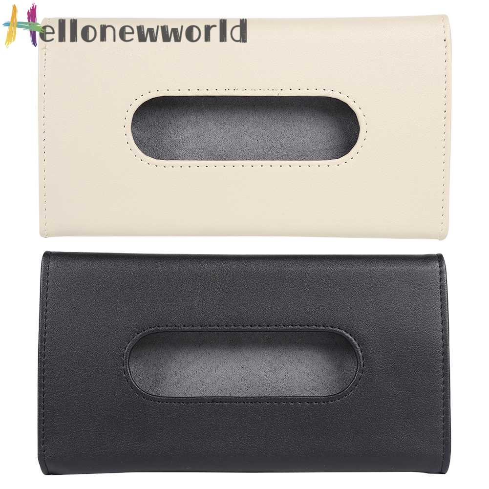 Hộp Đựng Khăn Giấy Bằng Da PU Gắn Tấm Che Nắng Xe Hơi Tiện Dụng