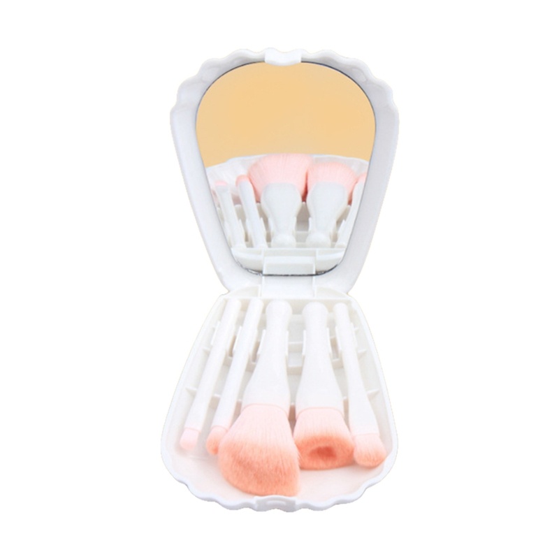 Set 5 Cọ Trang Điểm brroa Thiết Kế Vỏ Sò Tiện Dụng