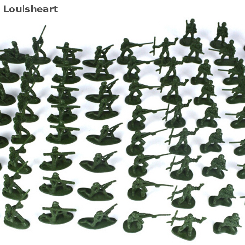Set 100 Mô Hình Lính Mini Louisheart Màu Sắc Ngẫu Nhiên
