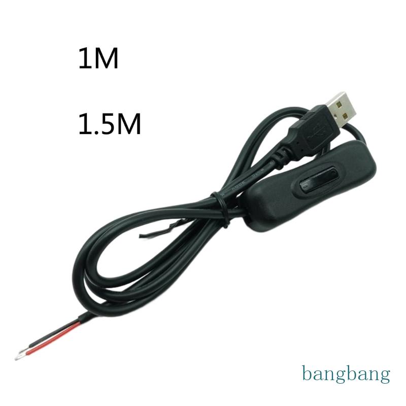 Dây Cáp Sạc 5V USB 2Pin 1m 1 5m Có Công Tắc