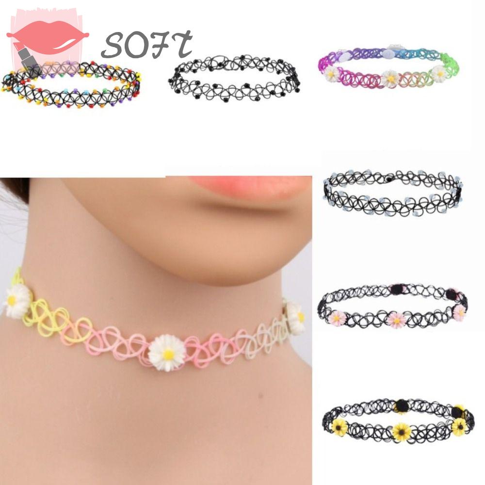 Vòng Cổ Choker Co Giãn Nhiều Màu Phong Cách Punk Cho Nữ