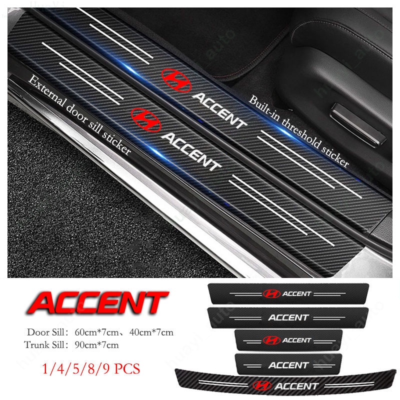 HYUNDAI Sticker Sợi Carbon Dán Cửa Xe Hơi Chống Trầy Cho Accent G3 MC G4 RB RC G5 HC YC G6 BN7 2023