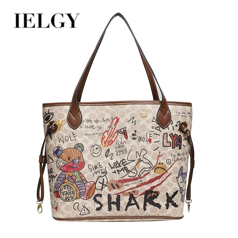 Túi tote Cỡ Lớn In Họa Tiết graffiti Dễ Phối Đồ Thời Trang Cho Nữ