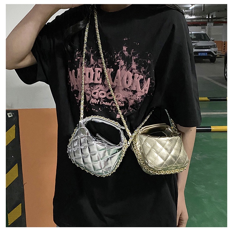 Túi Xách Đeo Vai Hình Vuông Cỡ Nhỏ Phối Dây Đeo Sợi Xích Thời Trang 2023 Cho Nữ