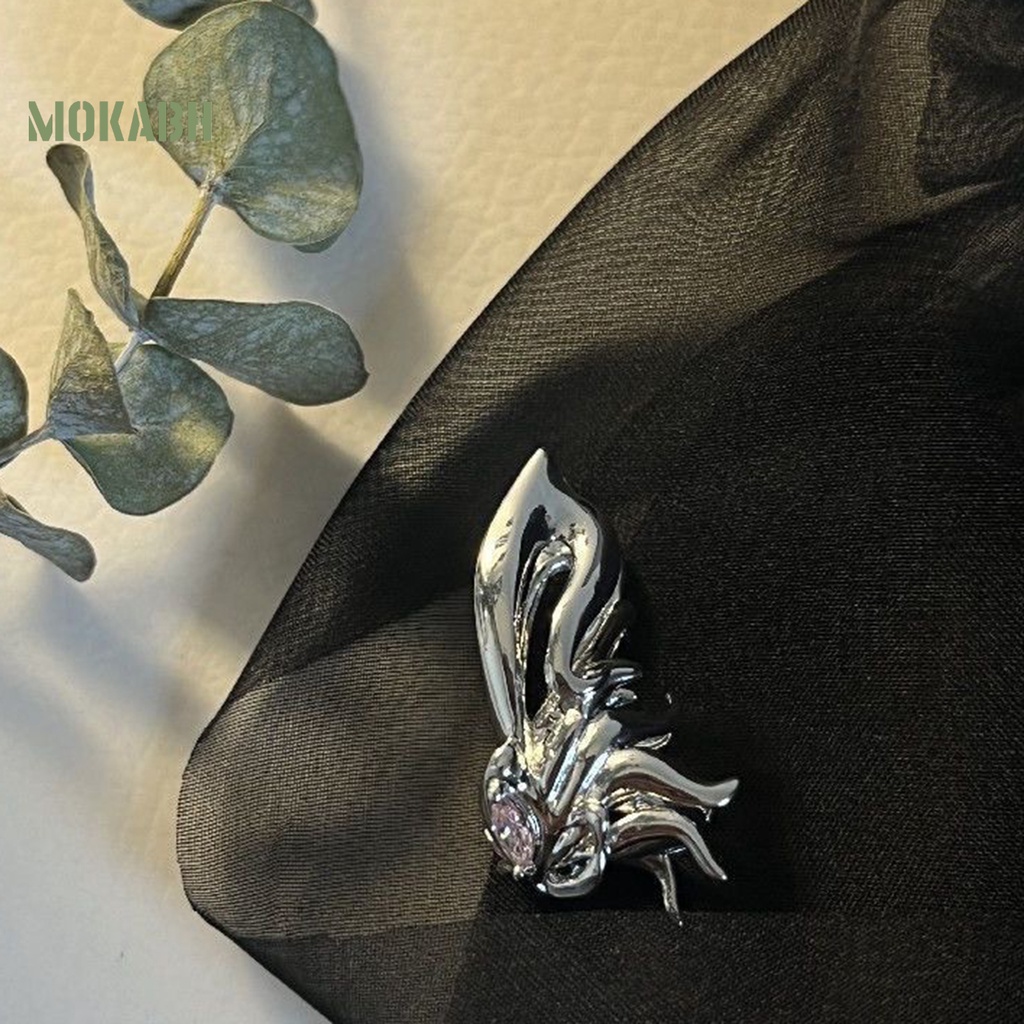 [Mới] 1 Cặp Khuyên Kẹp Vành Tai Không Xỏ Lỗ Hình Bướm Phong Cách Punk