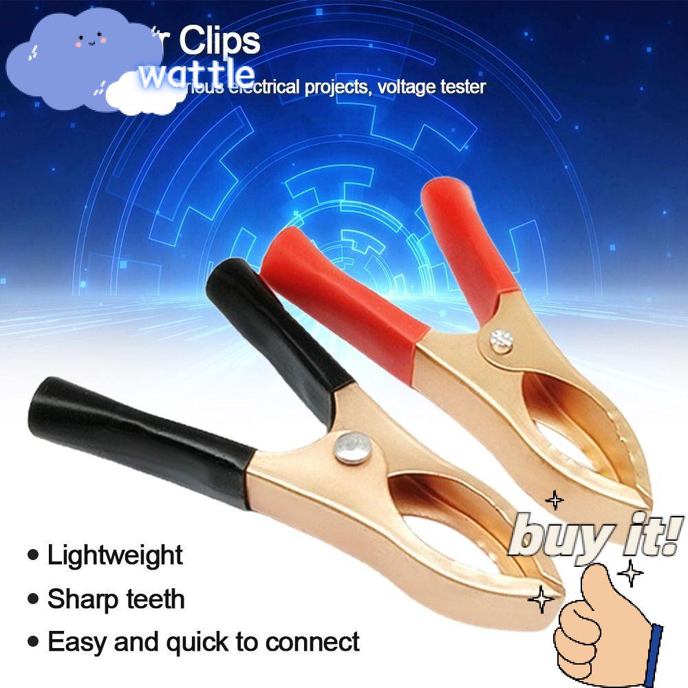 Bộ 8 Kẹp Cá Sấu Thử Điện 70mm Màu Đỏ Cho Xe Hơi