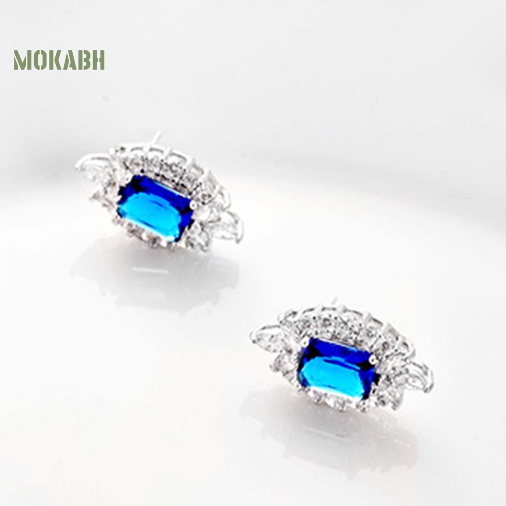 [Mới] 1 Set Vòng cổ Và Bông Tai Hình Khối Lập Phương Sang Trọng Thanh Lịch Cho Ngày Đặc Biệt