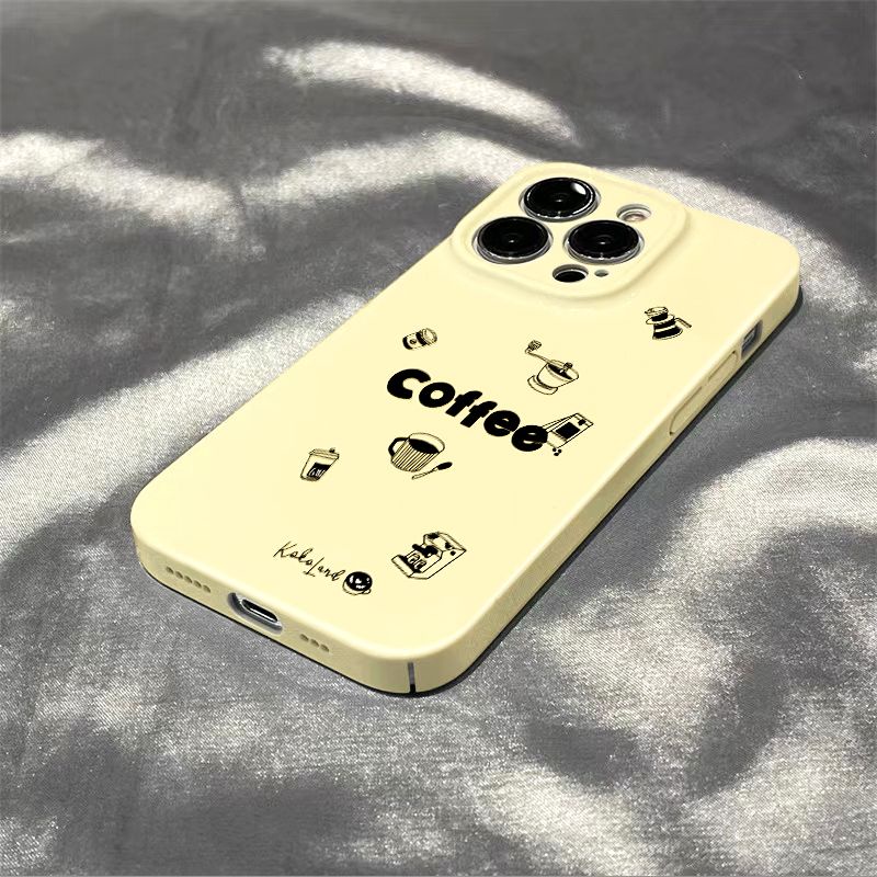 Ốp Điện Thoại Cứng Màu Đen / Cà Phê Thời Trang Sang Trọng Cho iPhone1312 QKEF XR14pro8max 11