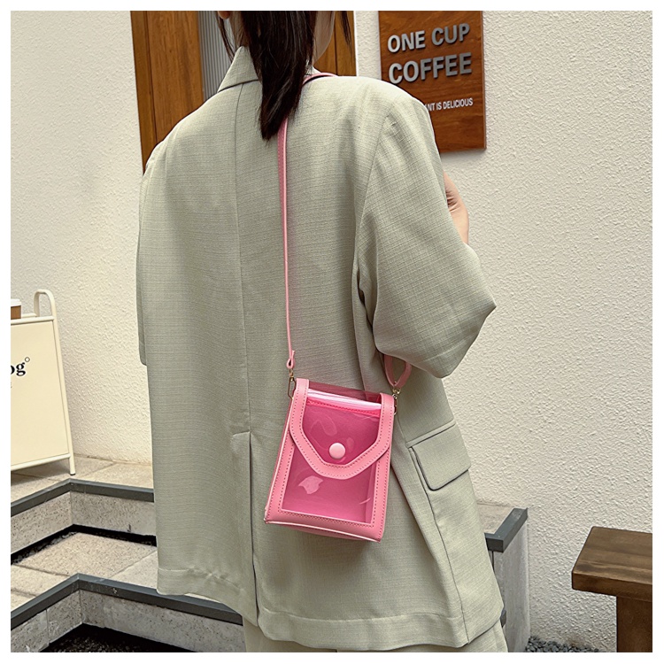 Túi Đeo Chéo Mini Bằng PVC Trong Suốt Phong Cách Phương Tây Thời Trang Cho Nữ