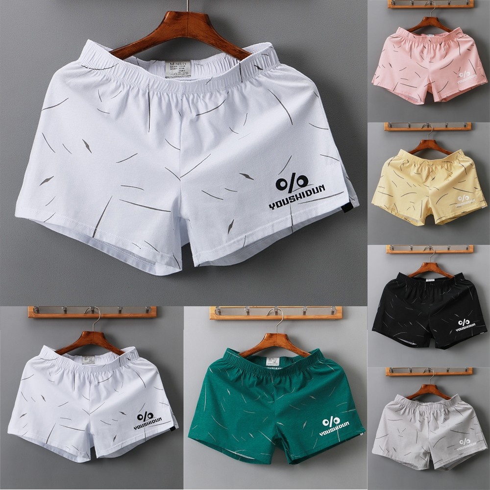 Quần Short Thể Thao Chất Liệu Cotton Thoáng Khí Dáng Rộng Năng Động Thời Trang Cho Nam