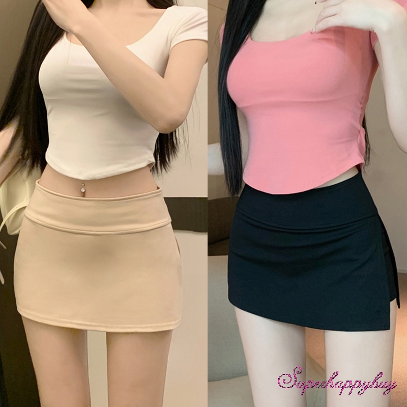 Chân Váy Thể Thao Lưng Cao Màu Sắc Thời Trang Mùa Hè Cho Nữ