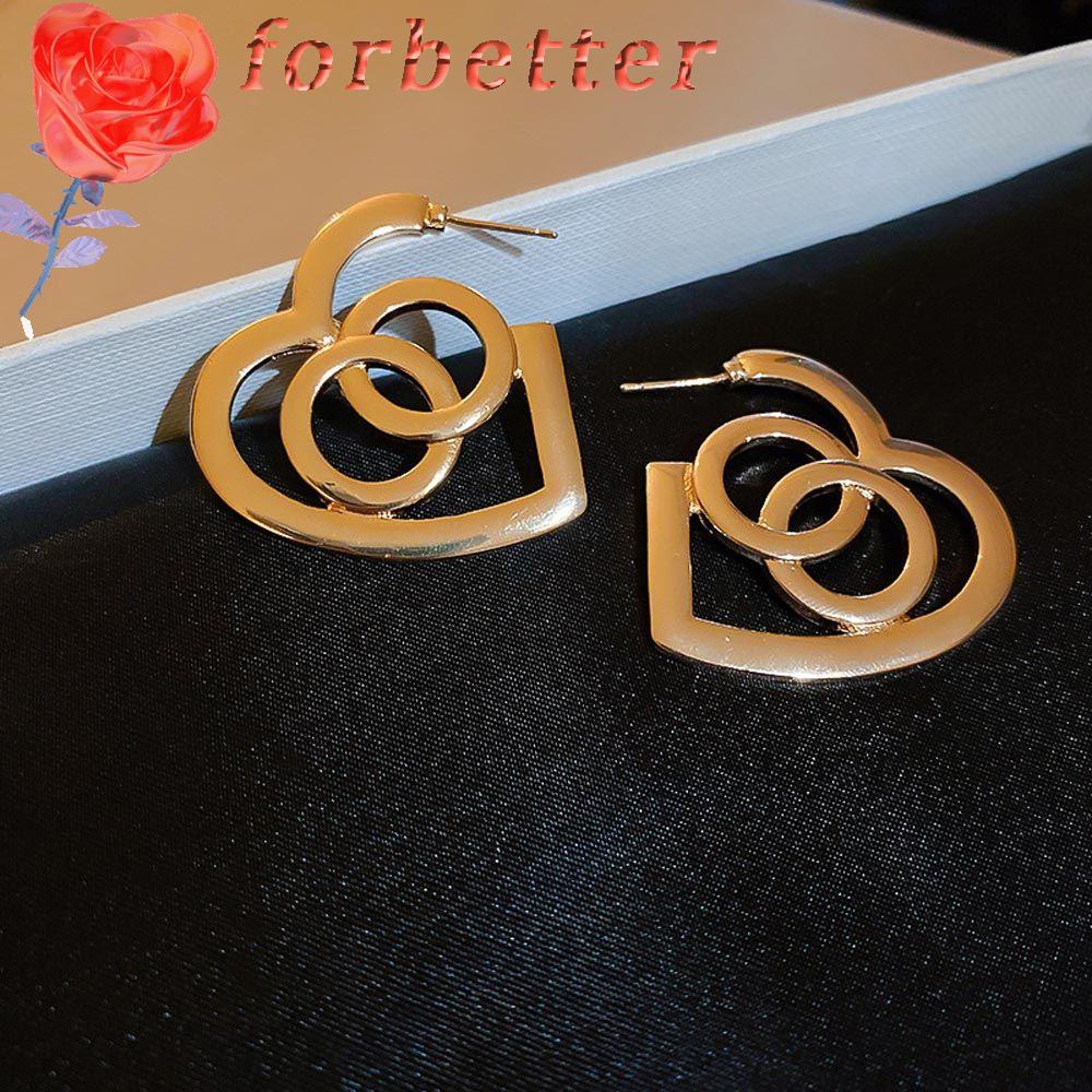 Khuyên Tai Hình Trái Tim Đôi Dáng Dài Thời Trang Cho Nữ